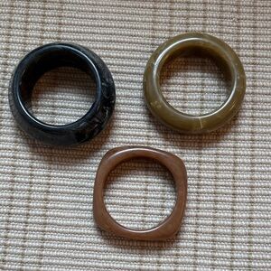 Set of Three Zara resin Bangles